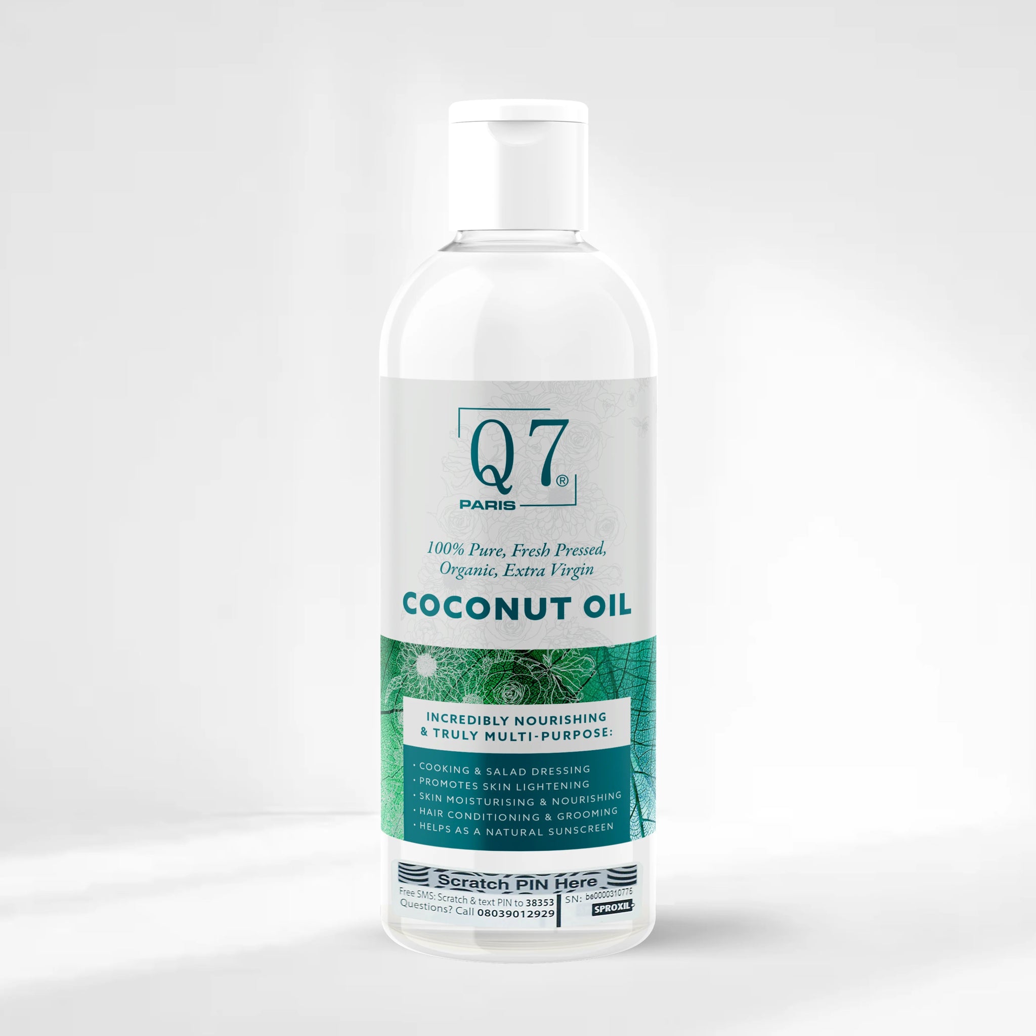 100% Pure, Freshly – Pressed Organic Extra Virgin Coconut Oil – Bottled – 250ml