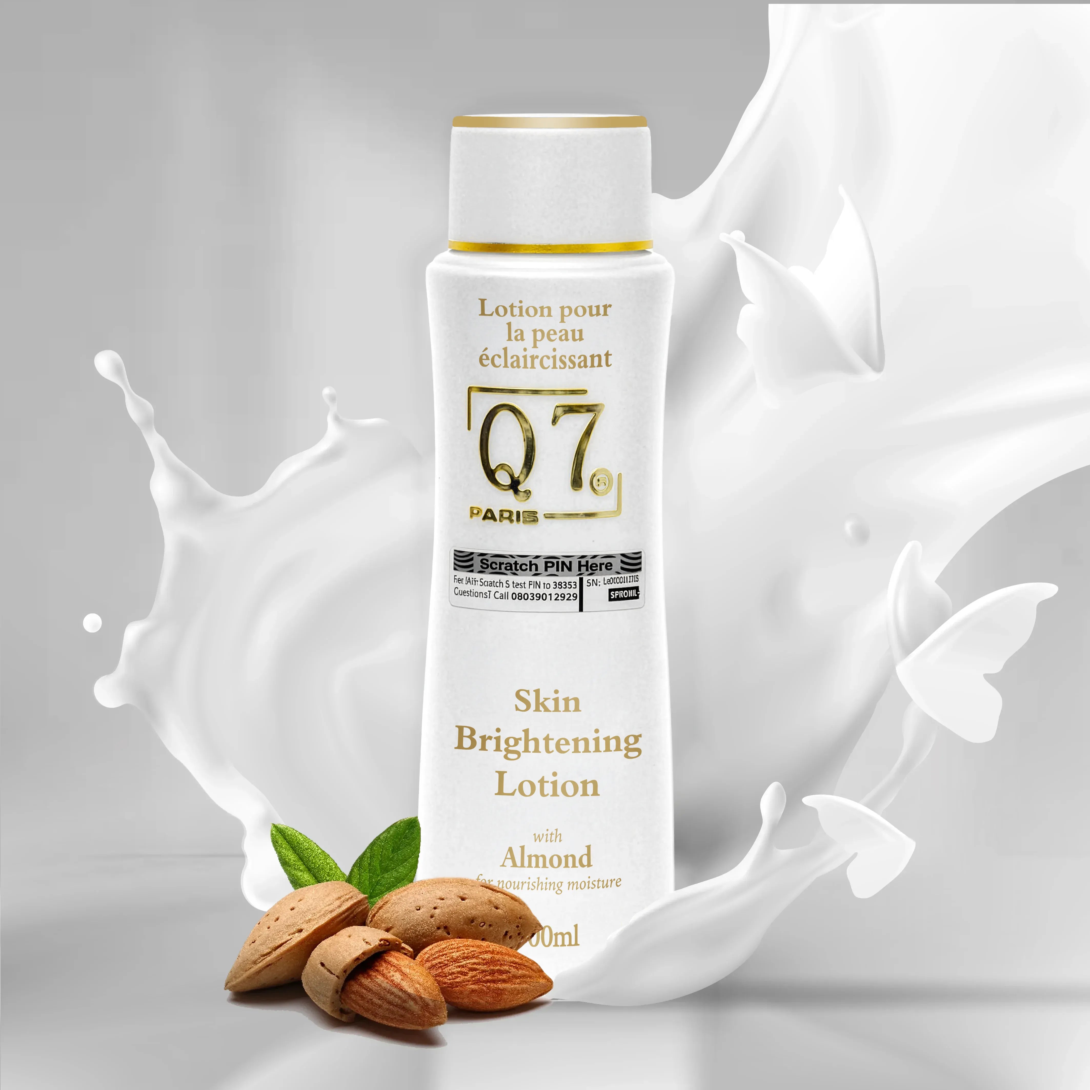 Q7Paris Skin Brightening Lotion (With Almond Oil) – 500ml