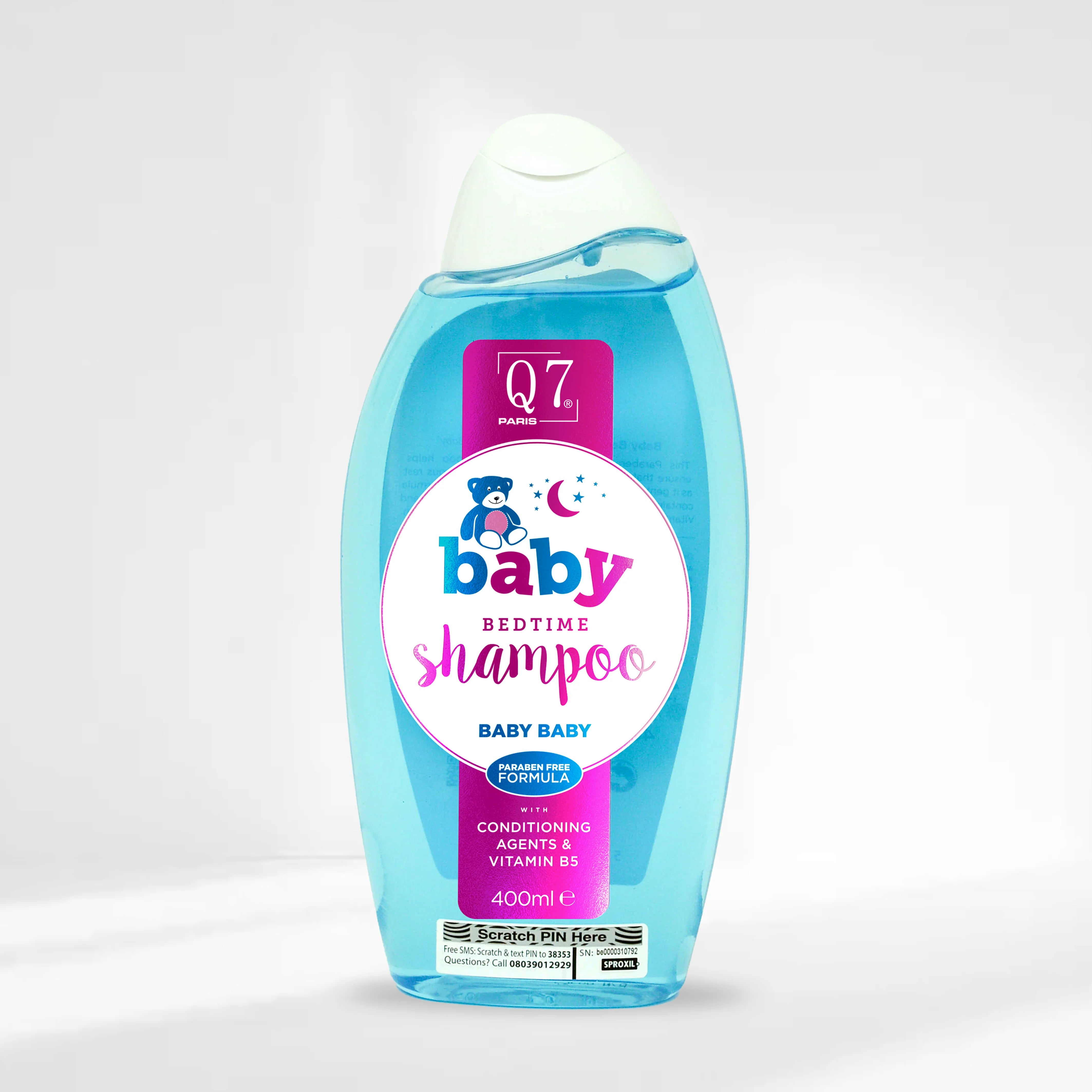Q7Paris Baby Bedtime Shampoo ('BabyBaby'): with conditioning agents and Vitamin B5 - 400ml