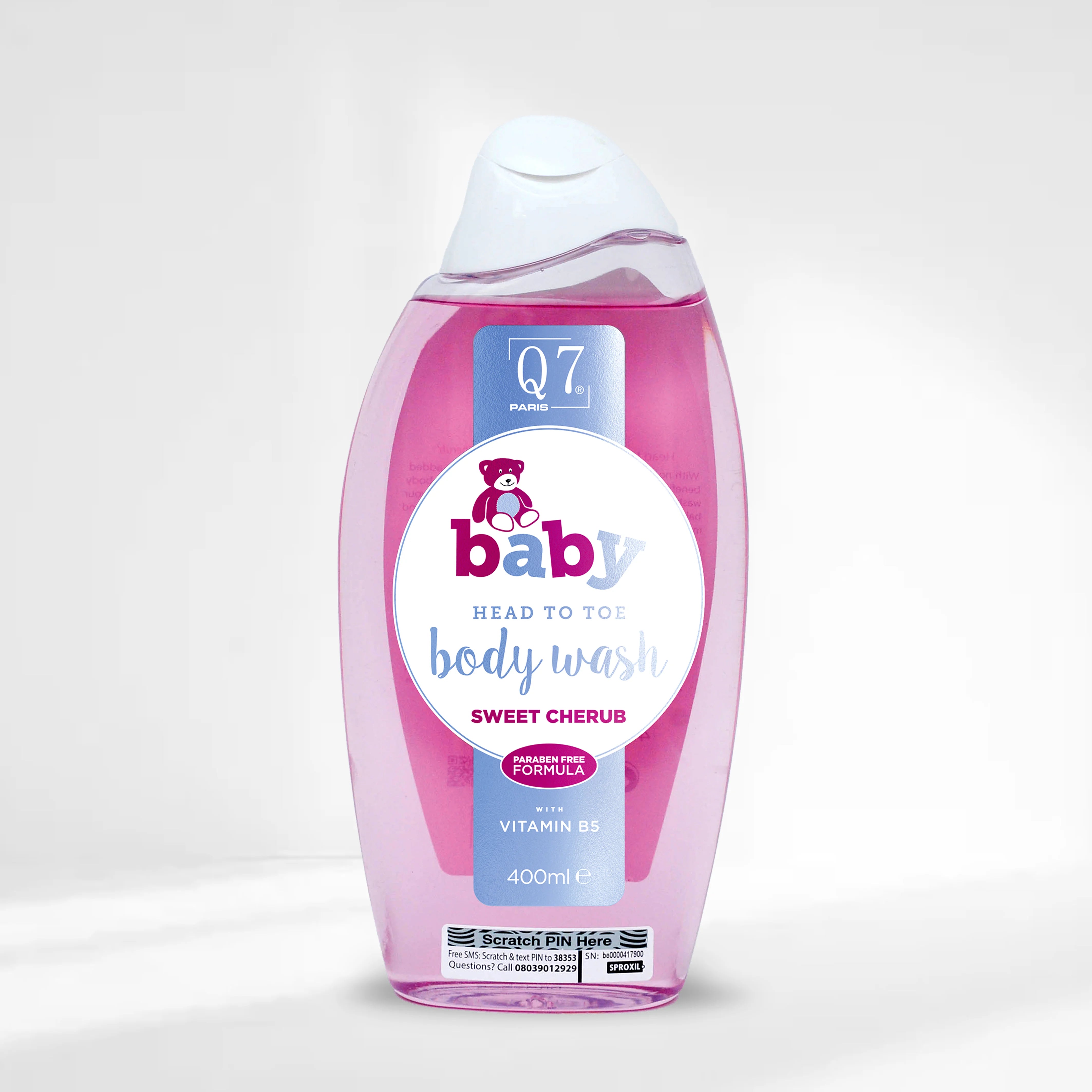 Q7-Baby Head To Toe Bodywash ('Sweet Cherub'): with Vitamin B5 - 400ml