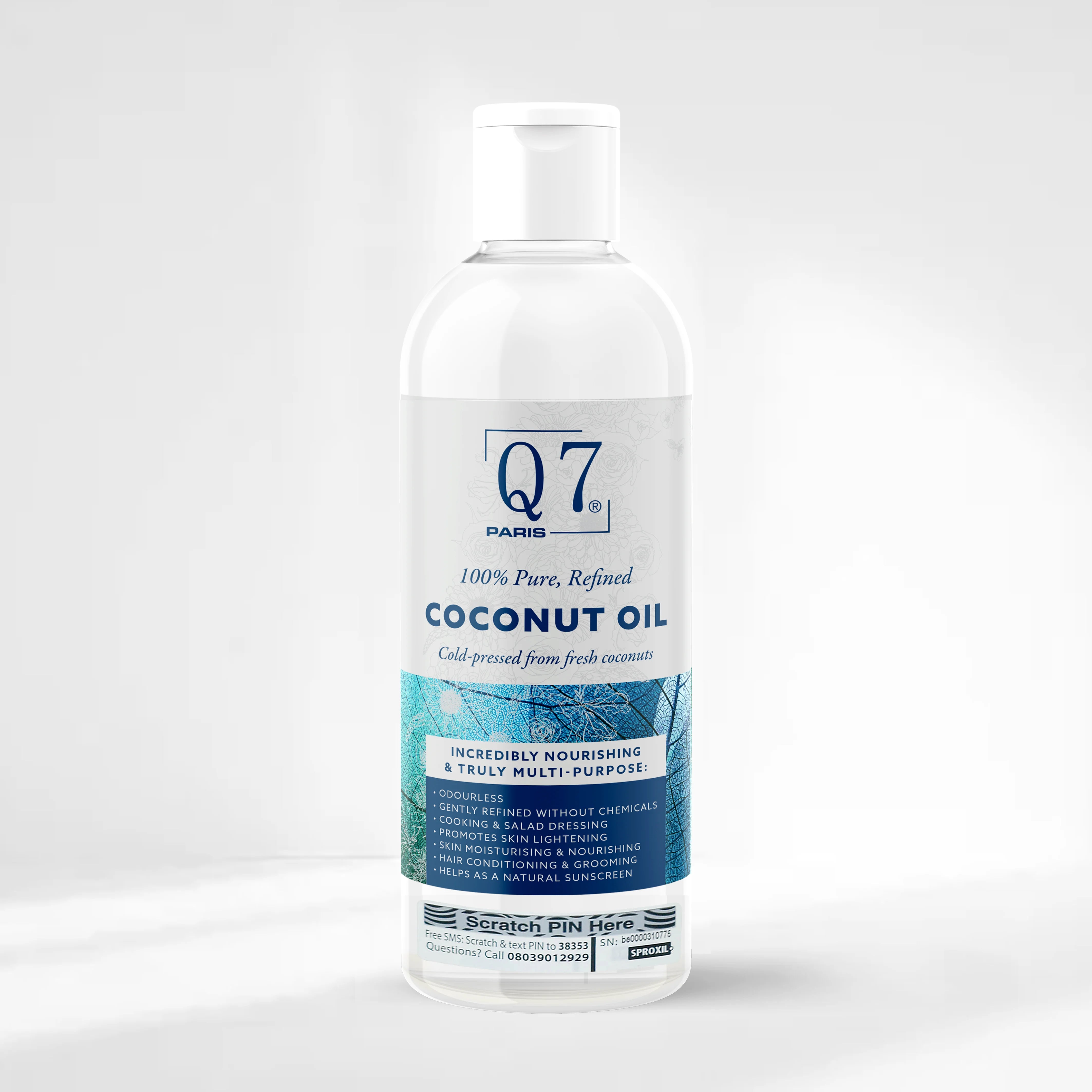 100% Pure, Refined Coconut Oil – Bottled – 250ml