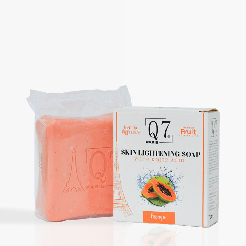 Q7Paris Skin Lightening Soap: With Kojic Acid and Papaya – 200g - Q7Paris Skincare