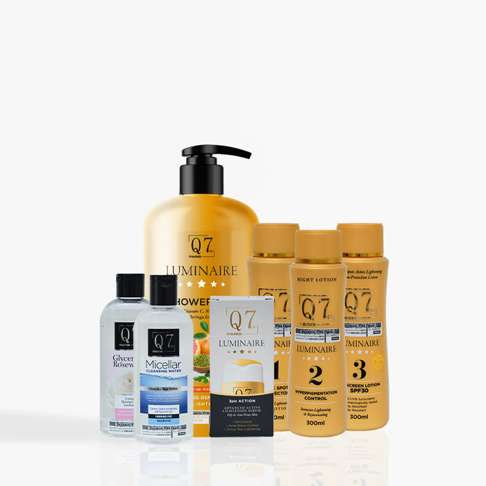 Q7Paris The Luminaire Intensive Lightening Bundle: 7-in-1: Oily, Acne-Prone and Sensitive Skin - Q7Paris Skincare
