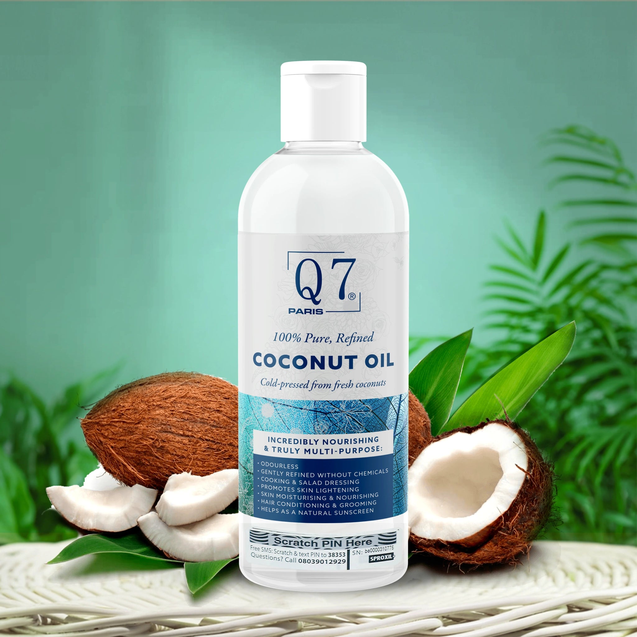 100% Pure, Refined Coconut Oil – Bottled – 250ml