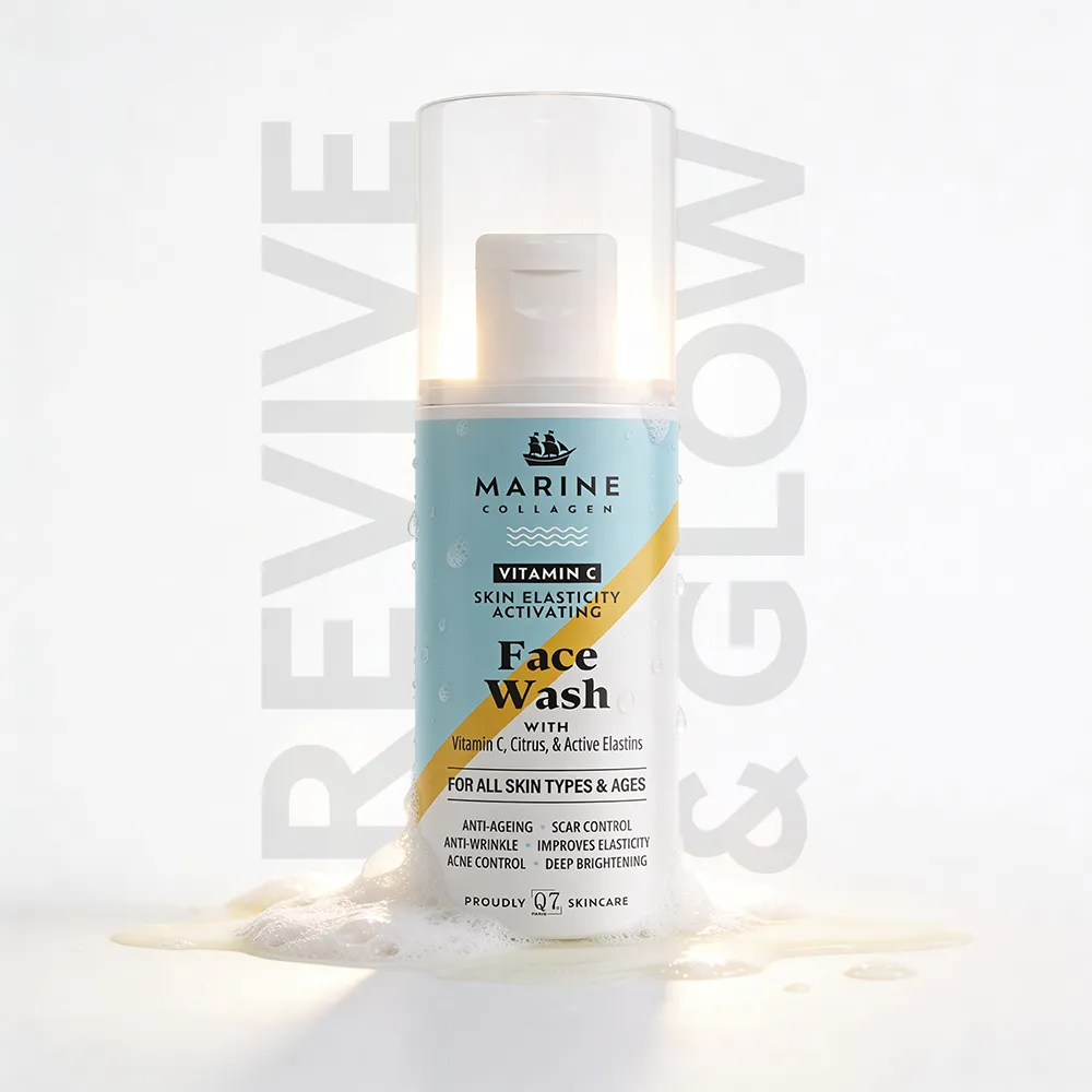 MARINE COLLAGEN Vitamin C Skin Elasticity Activating Face Wash: with Citrus, & Active Elastins – 100ml