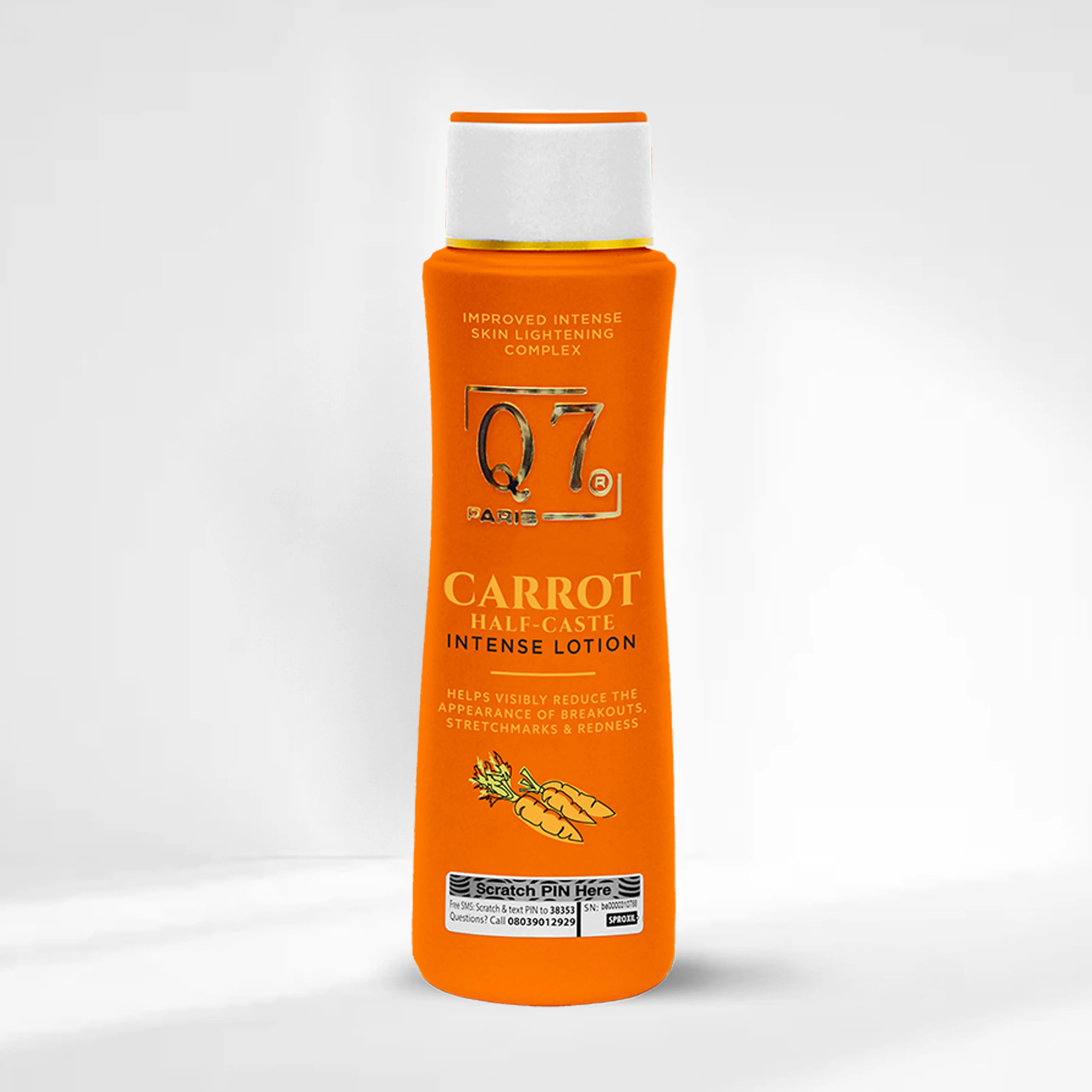 Q7Paris Carrot HCaste Intense Skin Lightening Complex Lotion - 300ml
