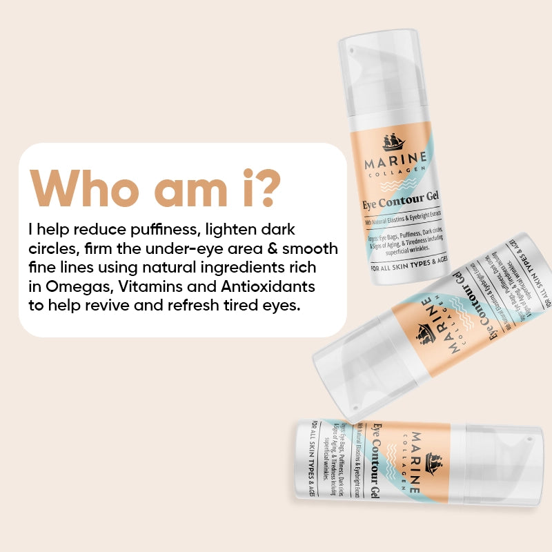 MARINE COLLAGEN Eye Contour Gel: with Natural Elastins, & Eyebright Extracts – 30ml