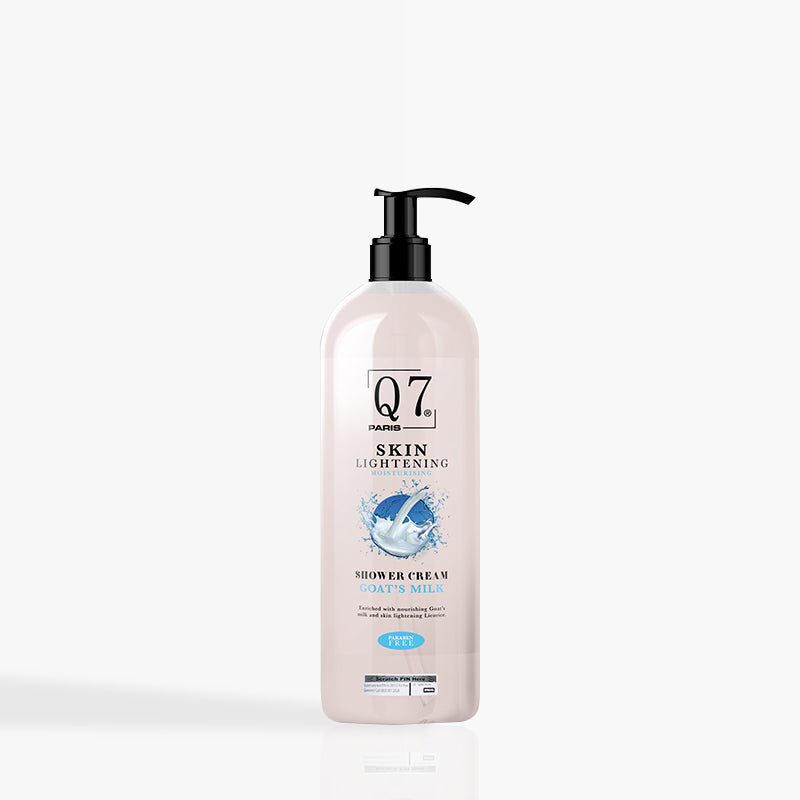 Q7Paris Skin Lightening Premium Shower Cream: with Goat's Milk and Licorice - 1000ml