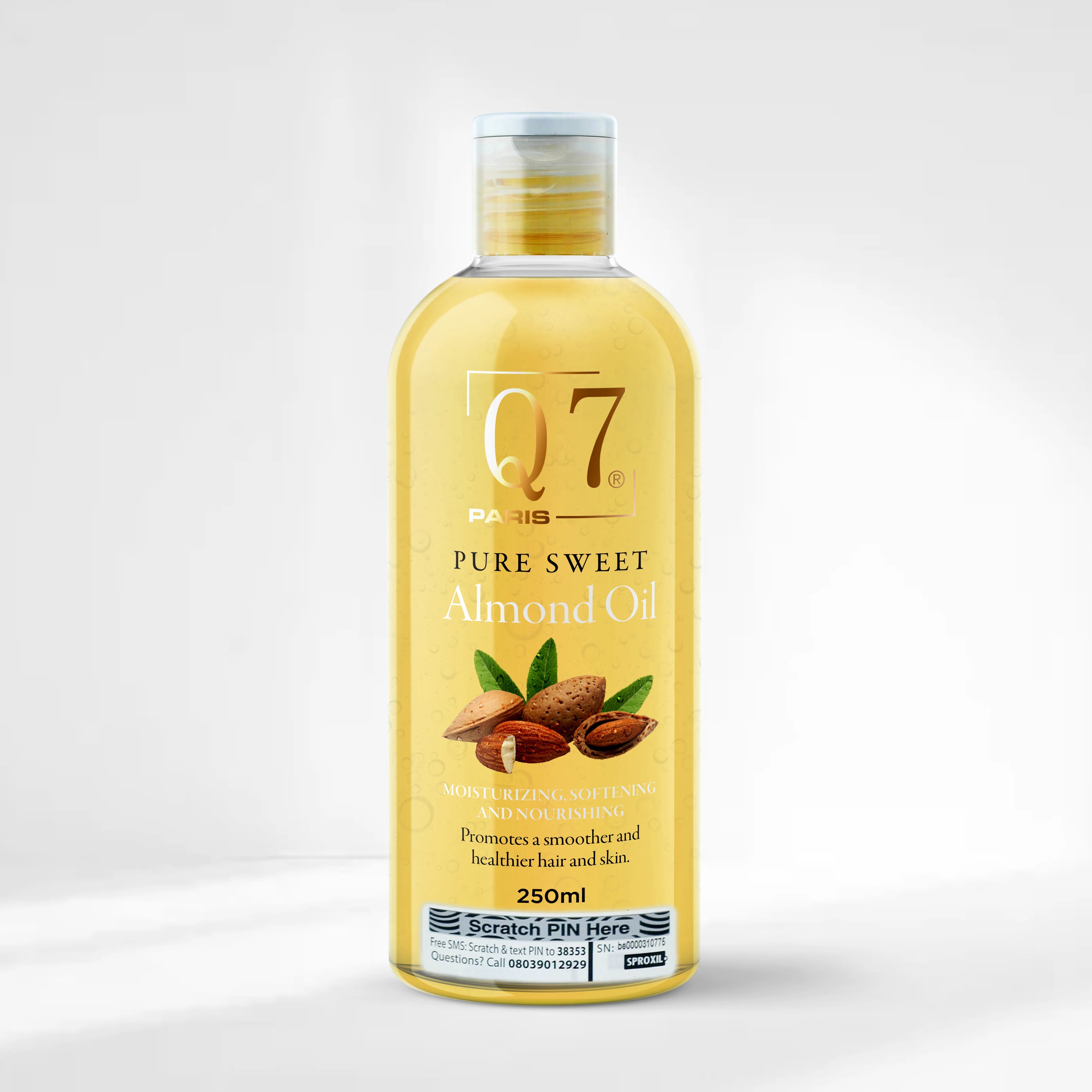 Q7Paris 100% Pure Sweet Almond Oil – 250ml