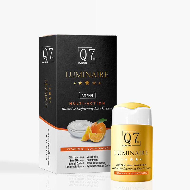 Q7 Paris Luminaire AM/PM Multi-Action Intensive Lightening Face Cream with Vitamin C and Glutathione – 30ml