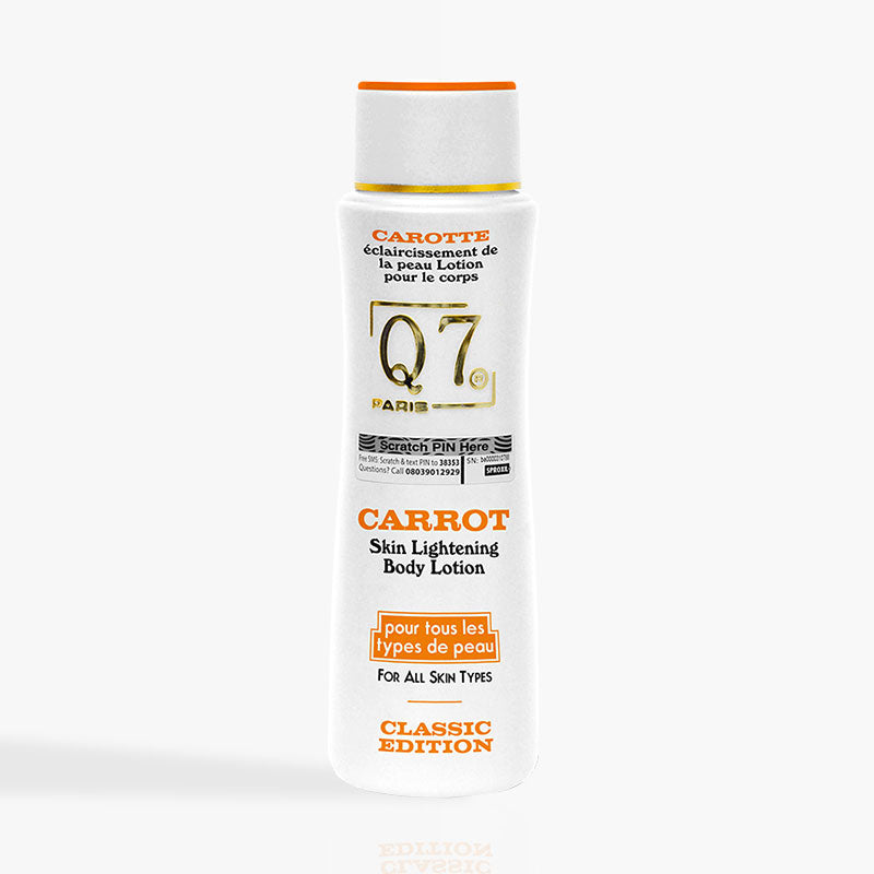 Q7Paris Carrot Skin Lightening Body Lotion – Classic Edition – 300ml