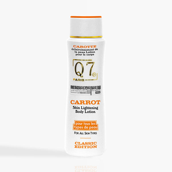 Q7Paris Carrot Skin Lightening Body Lotion Classic Edition 300ml