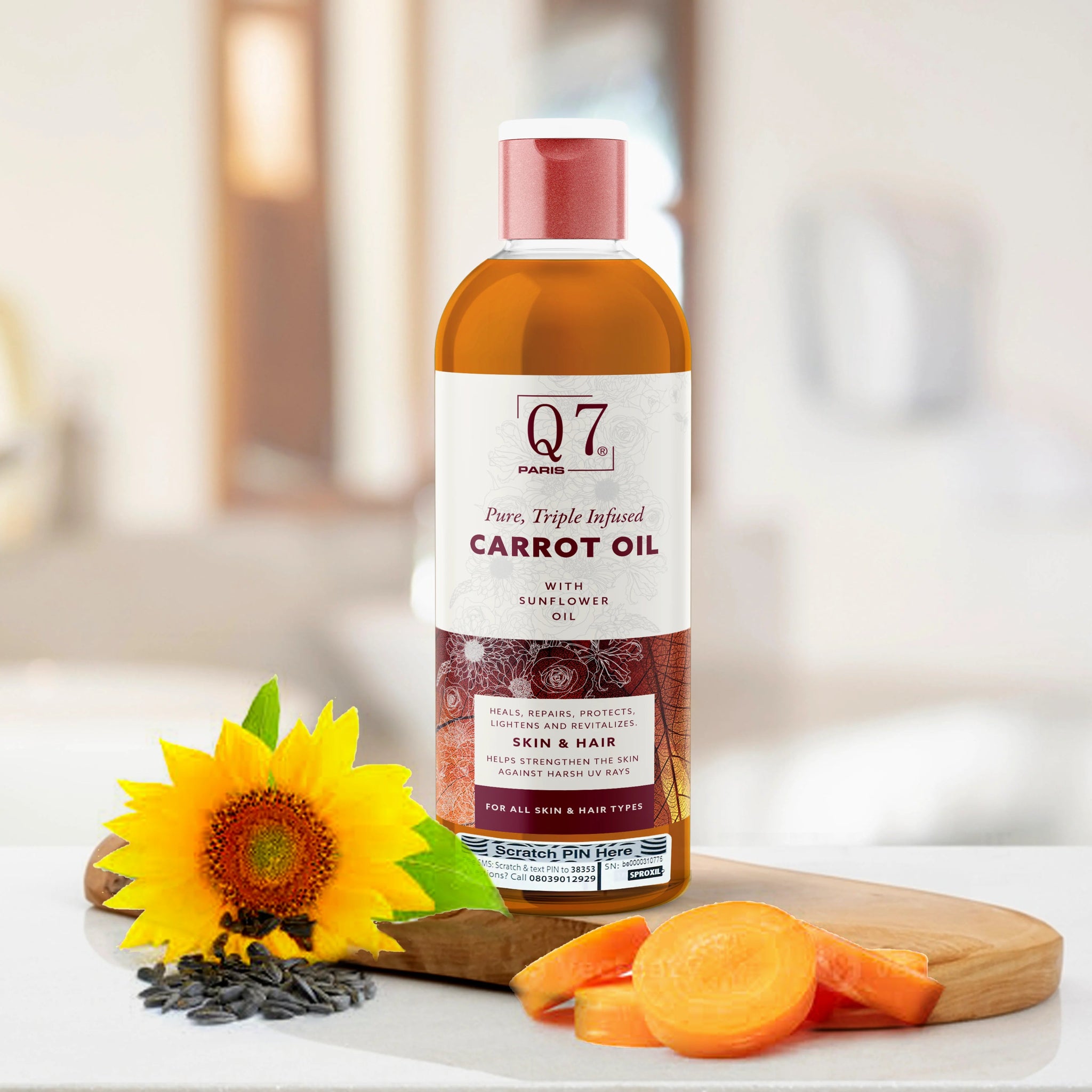 Pure, Triple Infused Carrot Oil – 250ml