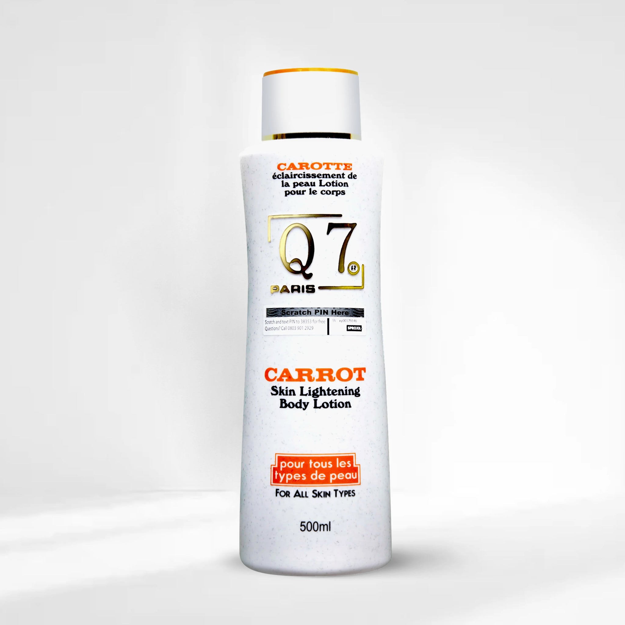 Q7Paris Carrot Skin Lightening Body Lotion – 500ml