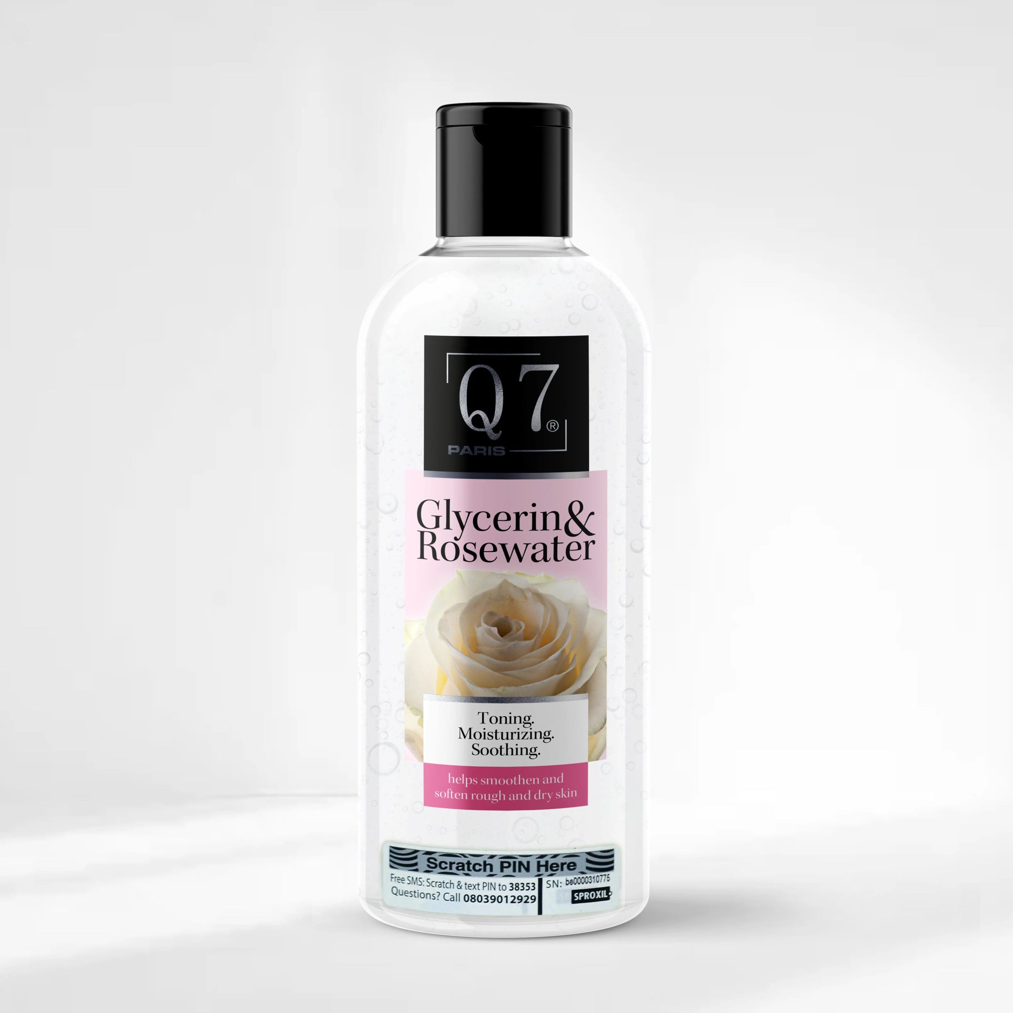 Q7Paris Glycerine & Rosewater: Toning. Moisturising. Soothing. – 250ml