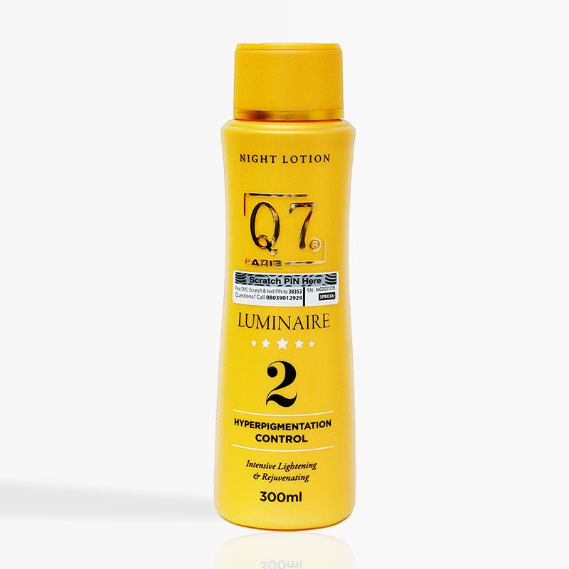 Q7Paris Luminaire Lotion 2 – Hyperpigmentation Control intensive Lightening & Rejuvenating NIGHT LOTION – 300ml